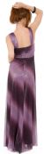 Long Formal Ombre Dress with Metallic Animal Foiling  back in Plum